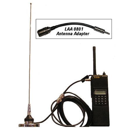 EXTERNAL ANTENNA ADAPTER KIT, LAA0801A - VHF WHIP ANTENNA, MAGNETIC MOUNT AND LAA0801 ANTENNA ADAPTER FOR RELM BK RADIO DPH, GPH
