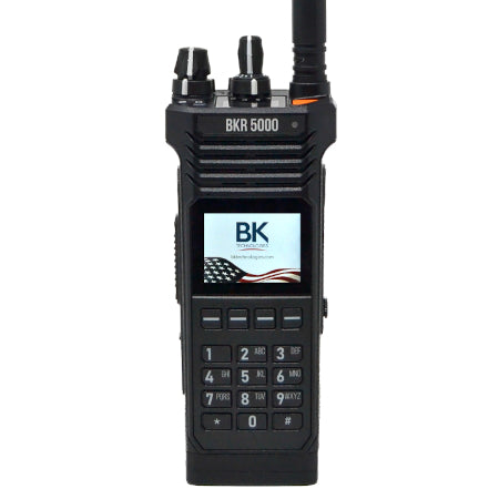 (1) BK Technologies - BKR5000 - handheld portable two-wayradio. This NEW, light weight, feature rich, radio can go as long as you do with its extended battery life. The BKR series is waterproof and designed to be BK tough, so it can handle all of the harsh environments you do.
