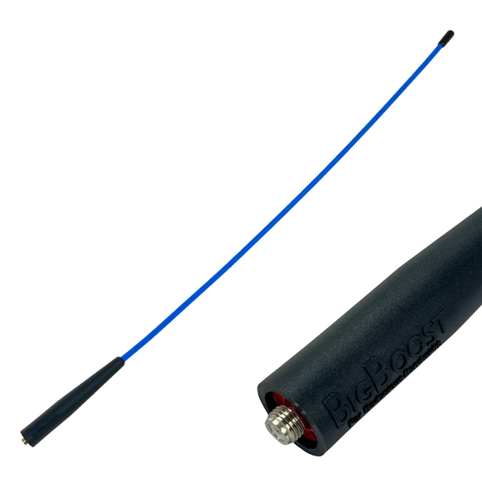 BigBoost V2 – 20" Blue Whip VHF Antenna for BKR Radios