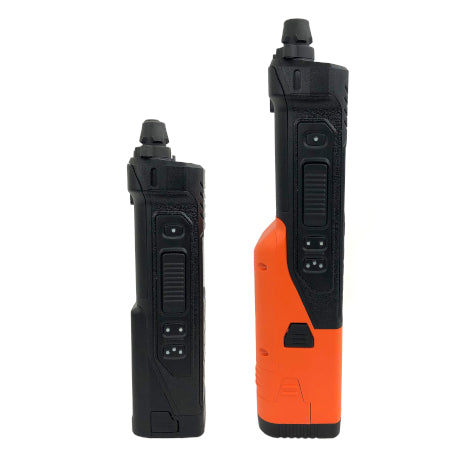 ORANGE AA BATTERY CLAMSHELL, BKR0120 FOR BKR5000 size comparison to the rechargeable battery