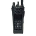 BKR0421 LEATHER HOLSTER, OPEN KEYPAD FOR BKR5000 PORTABLE RADIOS front view with radio