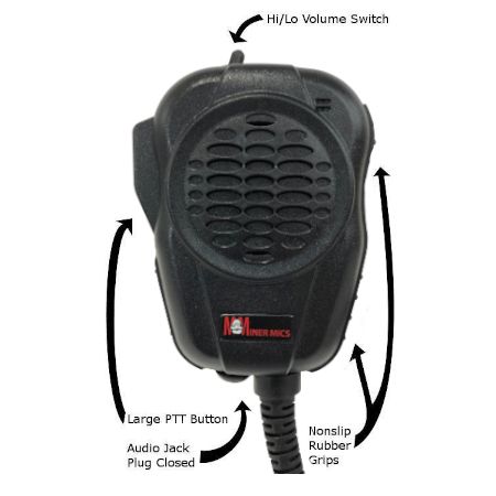 SUBMERSIBLE AQUA MINER MIC FOR BK RADIO KNG, KNG2 with descriptions on the image